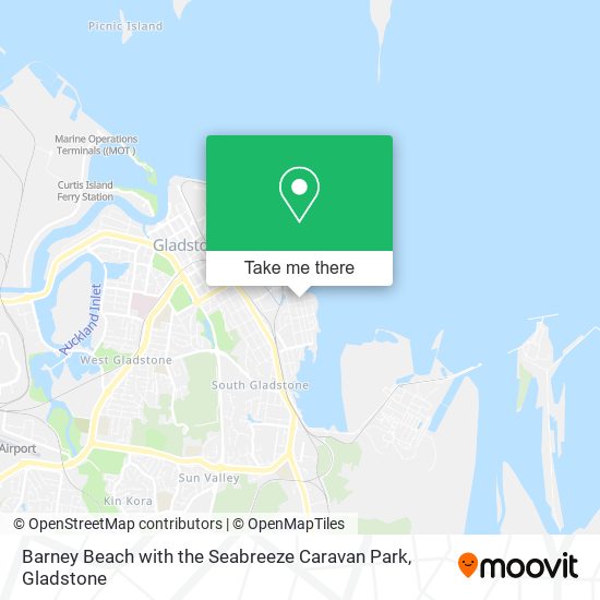 Barney Beach with the Seabreeze Caravan Park map