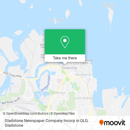 Gladstone Newspaper Company Incorp in QLD map