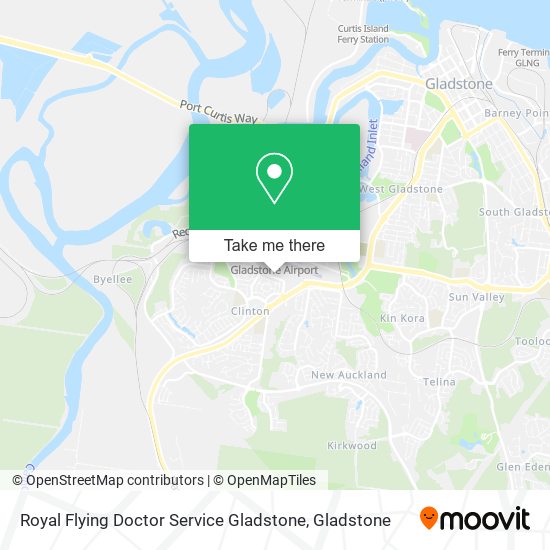 Royal Flying Doctor Service Gladstone map