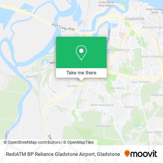 RediATM BP Reliance Gladstone Airport map