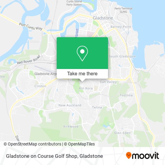Gladstone on Course Golf Shop map