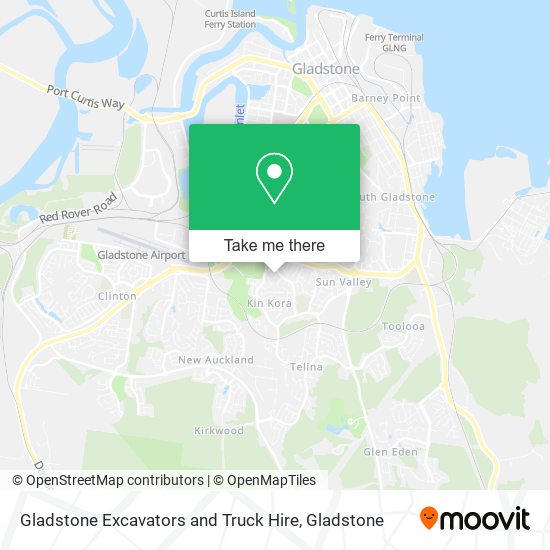 Gladstone Excavators and Truck Hire map