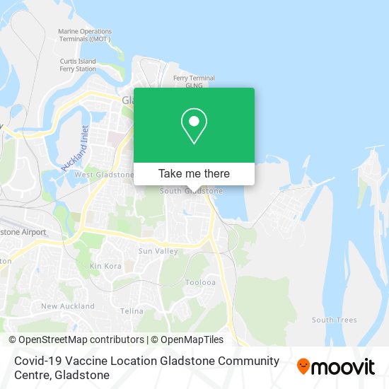 Covid-19 Vaccine Location Gladstone Community Centre map