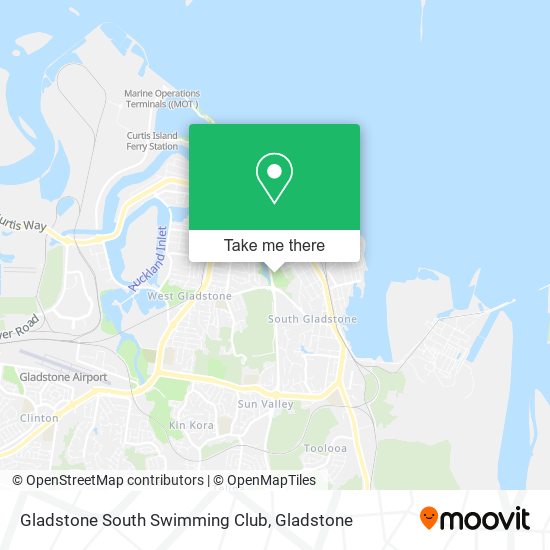 Gladstone South Swimming Club map