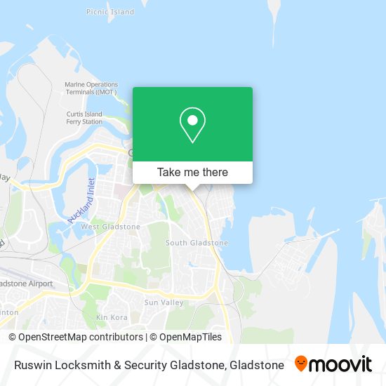 Mapa Ruswin Locksmith & Security Gladstone