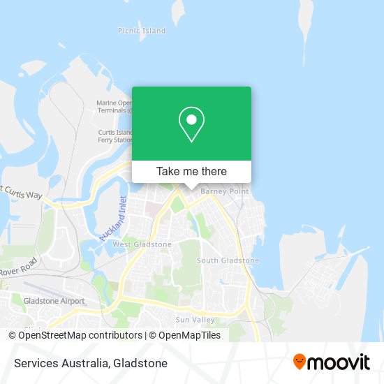 Services Australia map