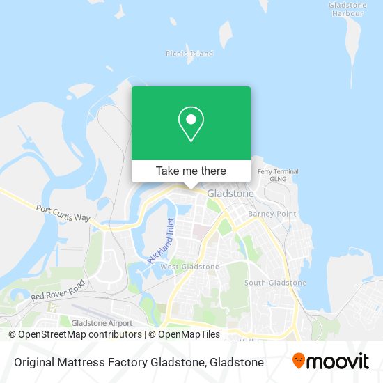 Original Mattress Factory Gladstone map