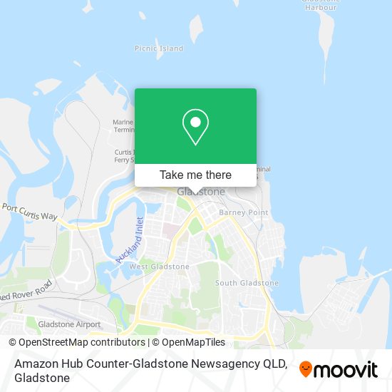 Amazon Hub Counter-Gladstone Newsagency QLD map