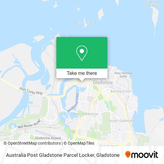 Australia Post Gladstone Parcel Locker map