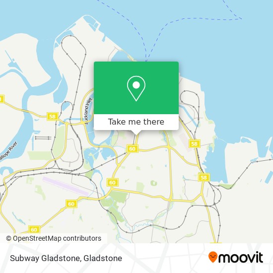 Subway Gladstone map