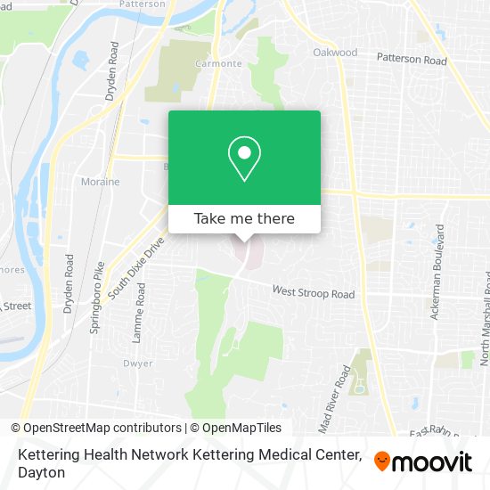 Kettering Health Network Kettering Medical Center map