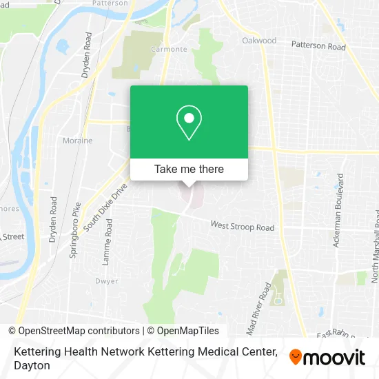 Mapa de Kettering Health Network Kettering Medical Center