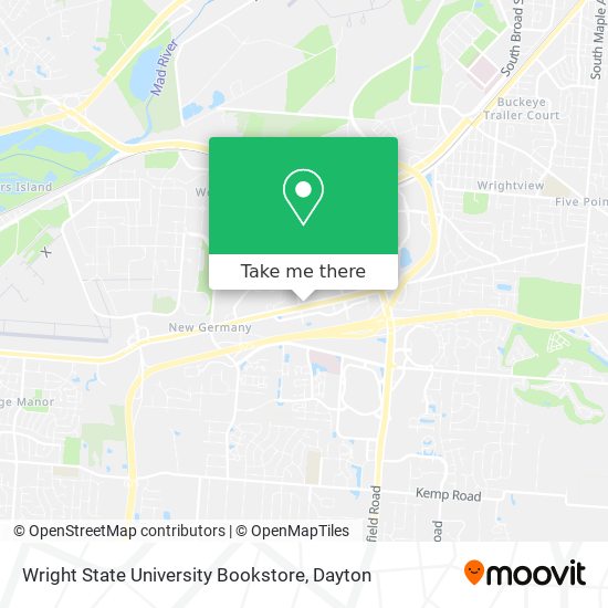 Wright State University Bookstore map