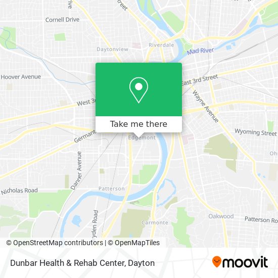 Dunbar Health & Rehab Center map