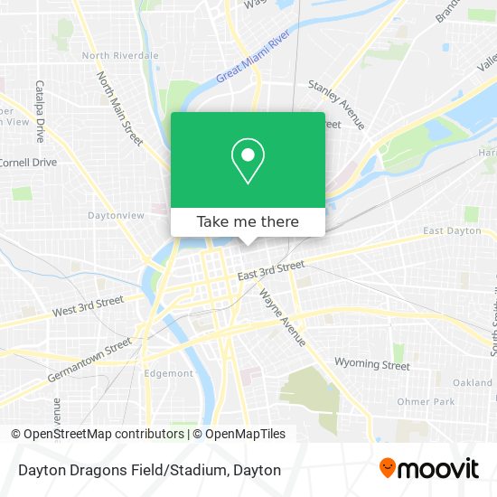 Dayton Dragons Field/Stadium map