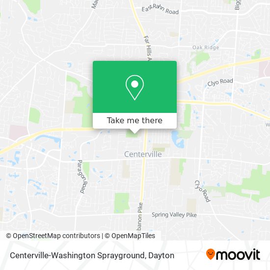 Centerville-Washington Sprayground map
