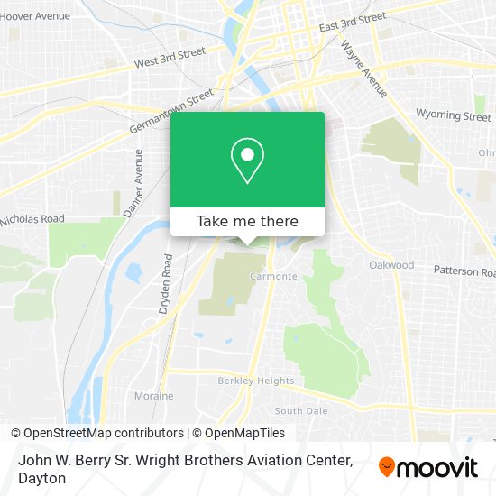 Mapa de John W. Berry Sr. Wright Brothers Aviation Center