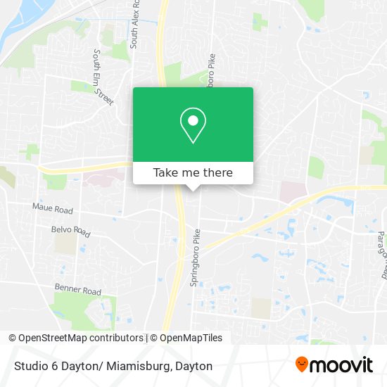 Studio 6 Dayton/ Miamisburg map