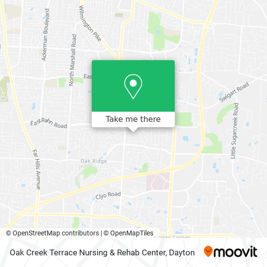 Oak Creek Terrace Nursing & Rehab Center map