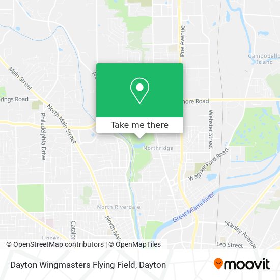Dayton Wingmasters Flying Field map