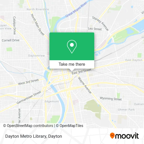 Mapa de Dayton Metro Library