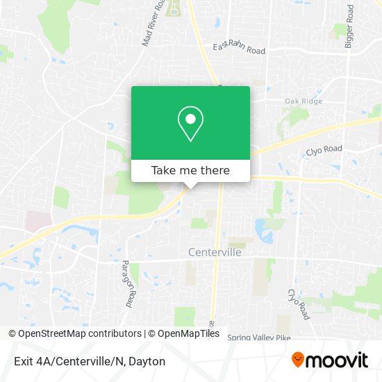 Exit 4A/Centerville/N map