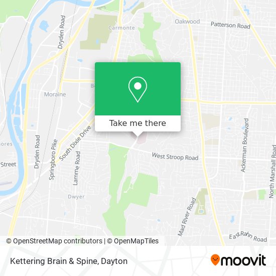 Kettering Brain & Spine map
