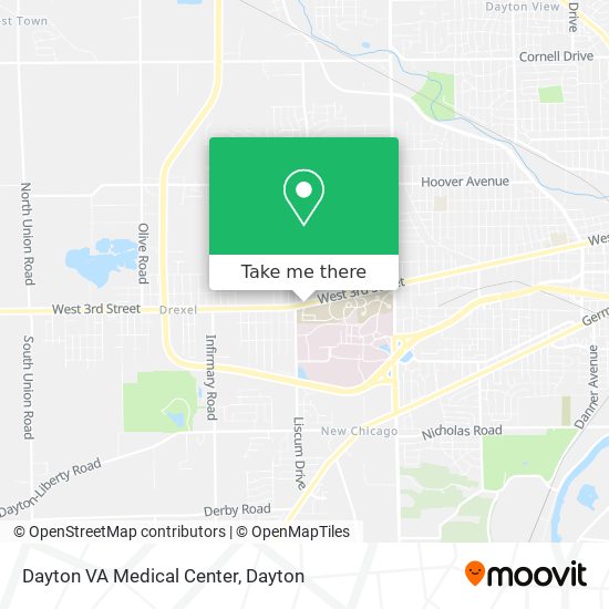 Dayton VA Medical Center map