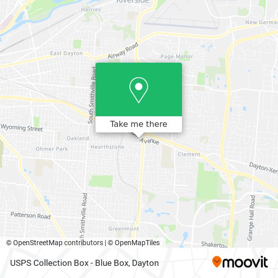 USPS Collection Box - Blue Box map