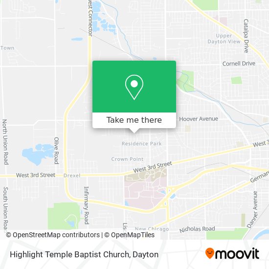 Highlight Temple Baptist Church map