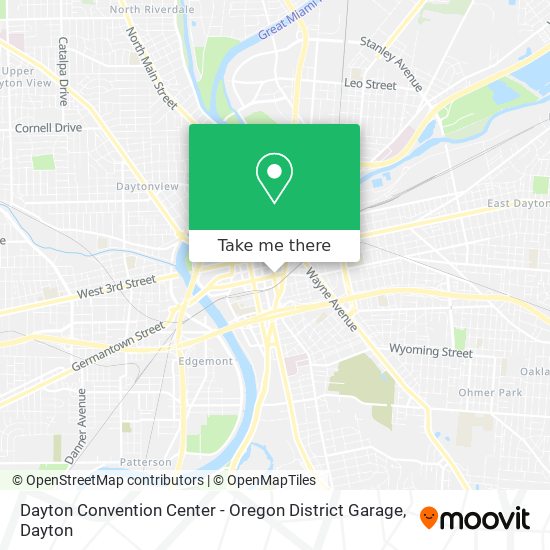 Dayton Convention Center - Oregon District Garage map