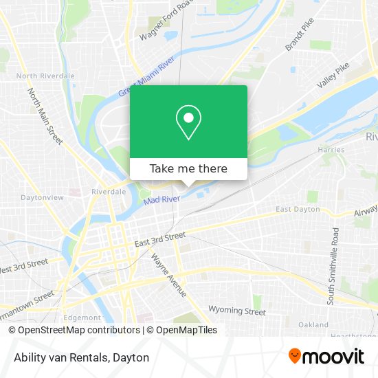 Ability van Rentals map