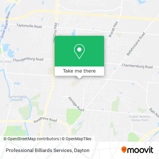 Mapa de Professional Billiards Services