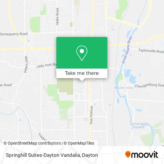 Mapa de Springhill Suites-Dayton Vandalia