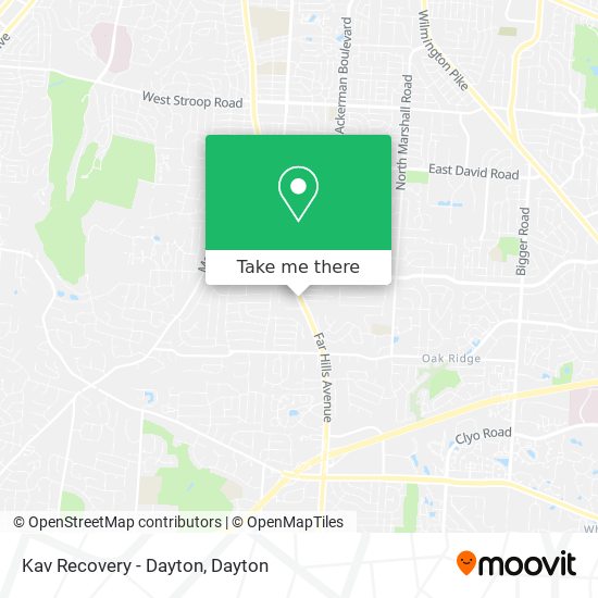 Mapa de Kav Recovery - Dayton