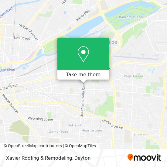 Xavier Roofing & Remodeling map