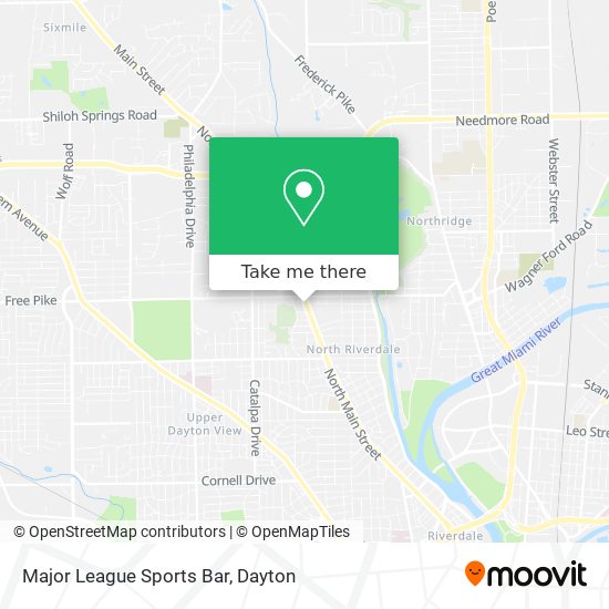 Major League Sports Bar map