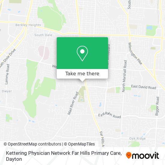 Mapa de Kettering Physician Network Far Hills Primary Care