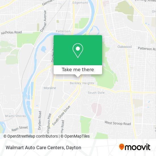 Mapa de Walmart Auto Care Centers