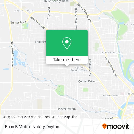 Erica B Mobile Notary map