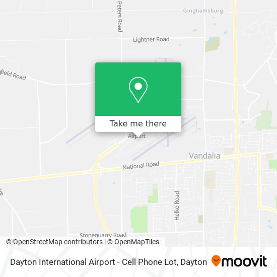 Mapa de Dayton International Airport - Cell Phone Lot