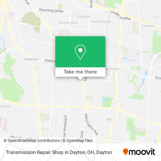 Mapa de Transmission Repair Shop in Dayton, OH