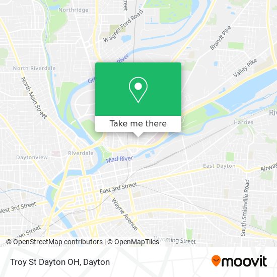 Troy St Dayton OH map