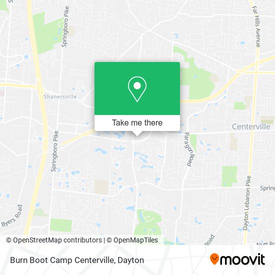 Burn Boot Camp Centerville map