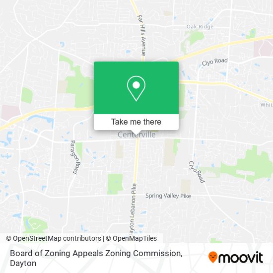 Board of Zoning Appeals Zoning Commission map