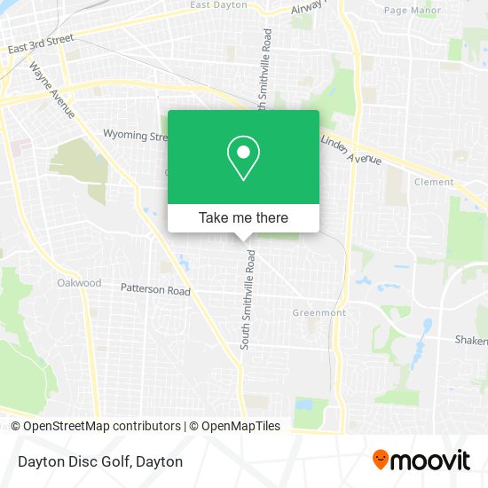 Mapa de Dayton Disc Golf