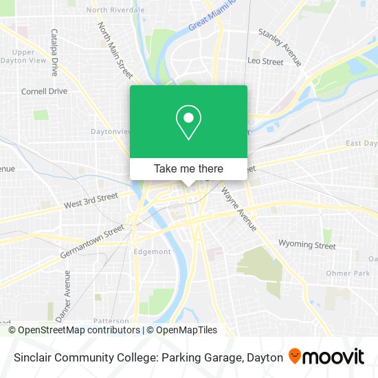 Mapa de Sinclair Community College: Parking Garage