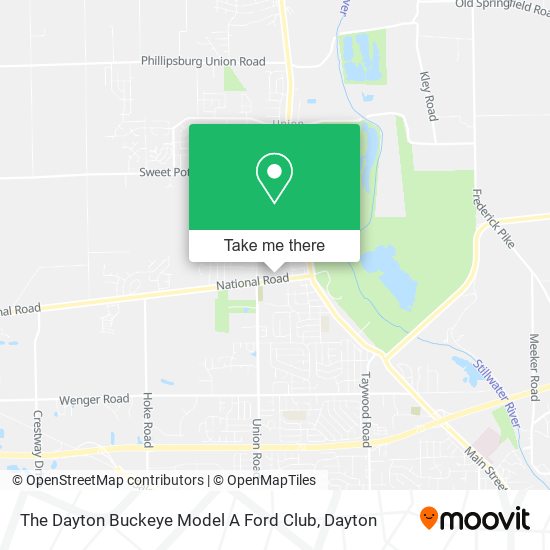 The Dayton Buckeye Model A Ford Club map