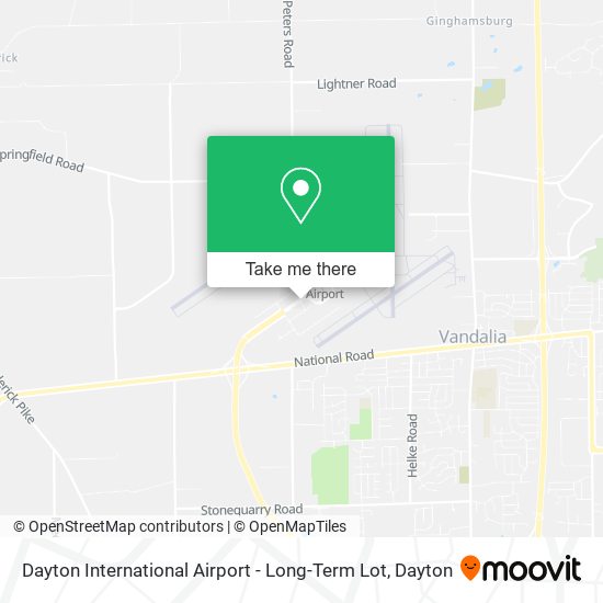 Mapa de Dayton International Airport - Long-Term Lot