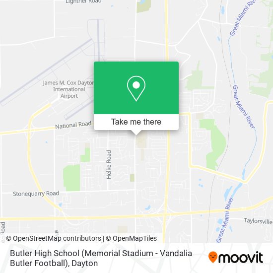 Butler High School (Memorial Stadium - Vandalia Butler Football) map